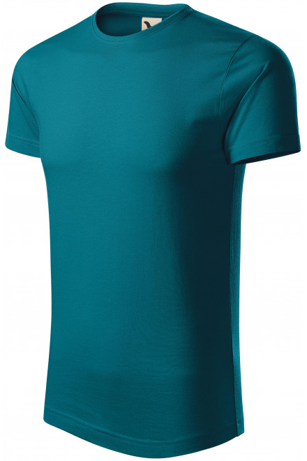 Tricou de bumbac organic pentru bărbați, petrol blue, tricouri fără imprimare