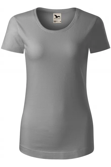 Tricou de bumbac organic pentru femei - argintiu deschis, L