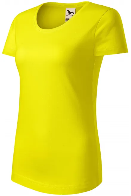 Tricou de bumbac organic pentru femei, galben de lămâie