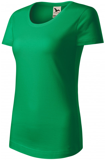 Tricou de bumbac organic pentru femei, iarba verde, tricouri verzi