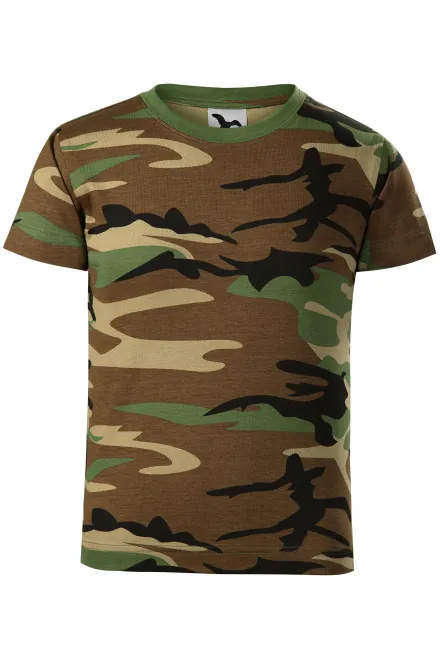 Tricou de camuflaj pentru copii - camuflaj maro, 134 cm / 8 ani