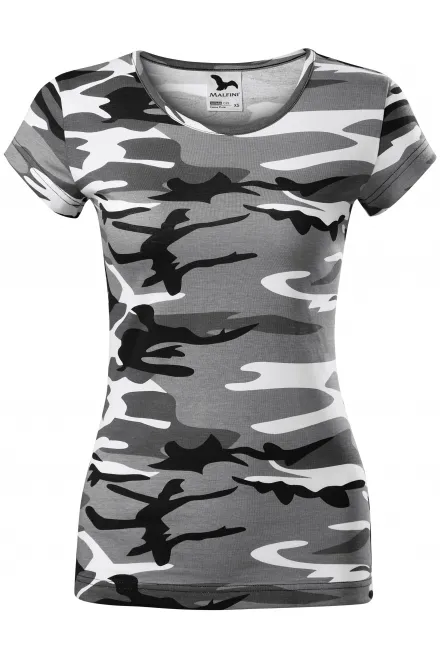 Tricou de camuflaj pentru femei - camuflaj gri, L