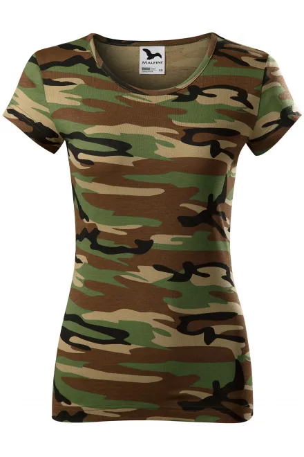 Tricou de camuflaj pentru femei - camuflaj maro, L