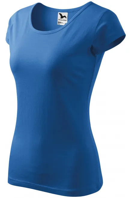 Tricou de damă cu mâneci foarte scurte, albastru deschis