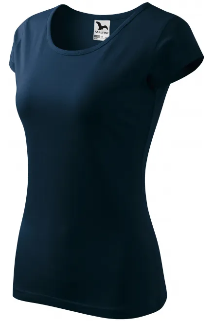 Tricou de damă cu mâneci foarte scurte, albastru inchis