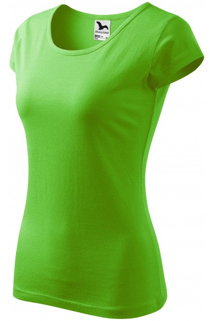 Tricou de damă cu mâneci foarte scurte, măr verde, tricouri din bumbac