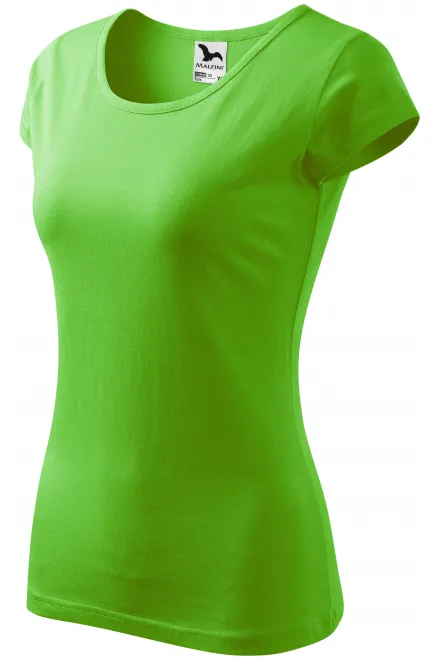 Tricou de damă cu mâneci foarte scurte, măr verde
