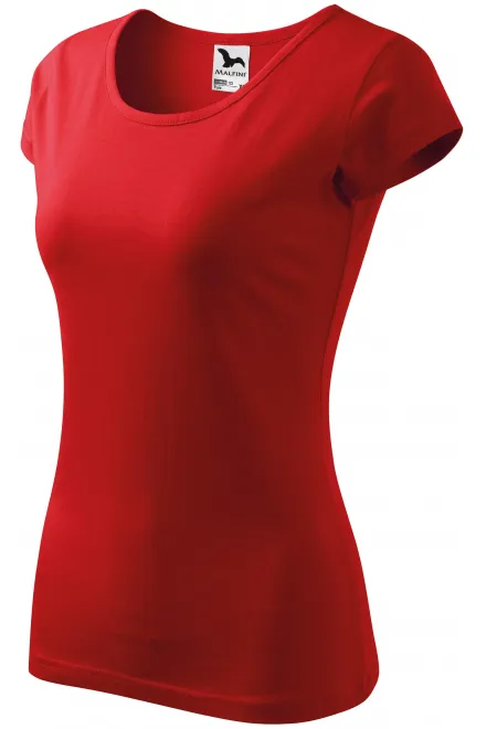 Tricou de damă cu mâneci foarte scurte, roșu