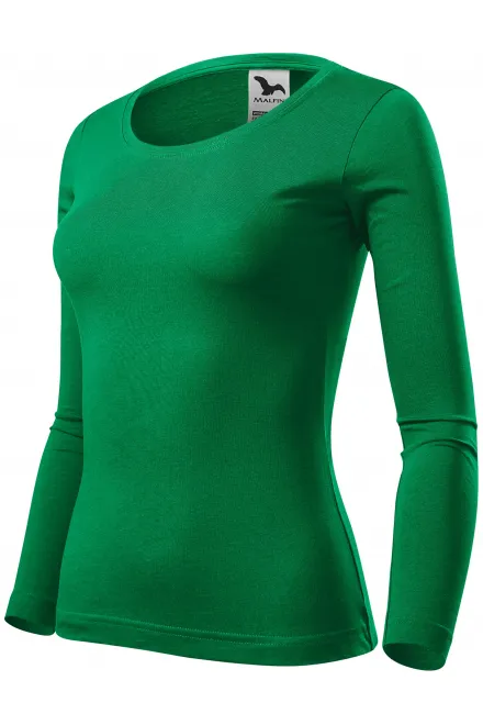 Tricou de damă cu mâneci lungi, iarba verde