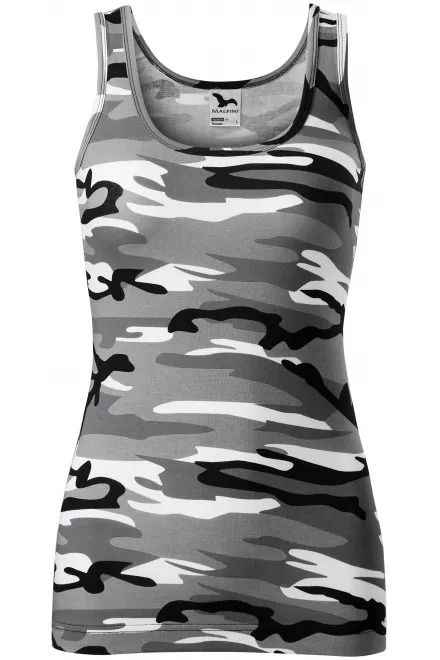 Tricou de damă de camuflaj pentru femei - camuflaj gri, L