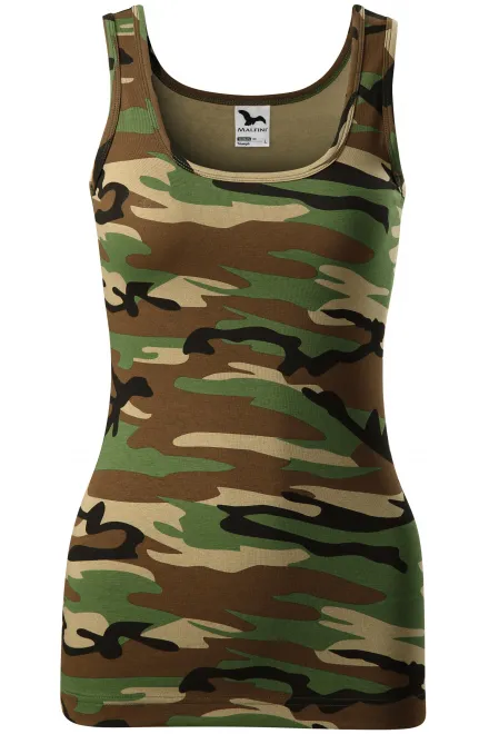 Tricou de damă de camuflaj pentru femei - camuflaj maro, L