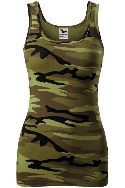 Tricou de damă de camuflaj pentru femei - camuflaj verde, L