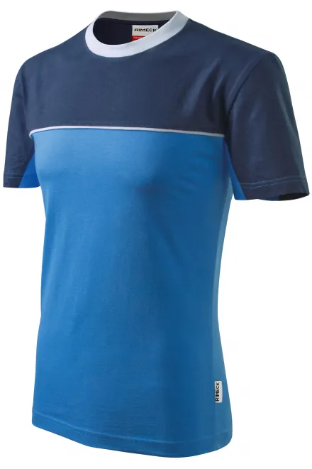Tricou din bumbac în două culori, albastru deschis