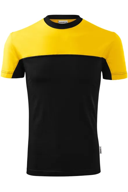 Tricou din bumbac în două culori - galben, XL