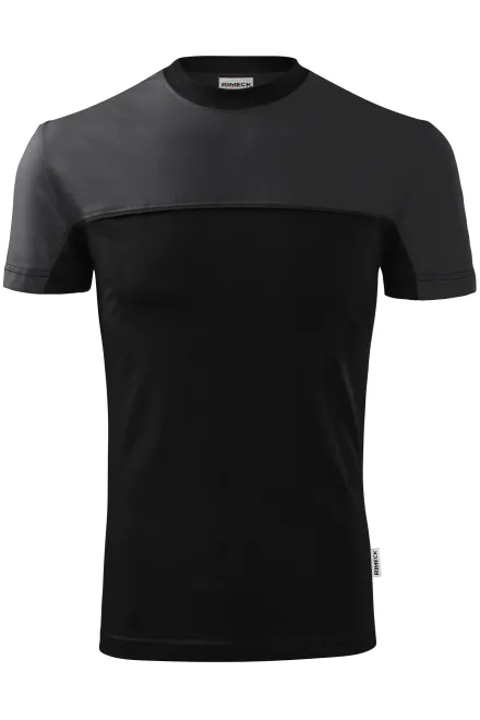 Tricou din bumbac în două culori - abanos cenușiu, XL