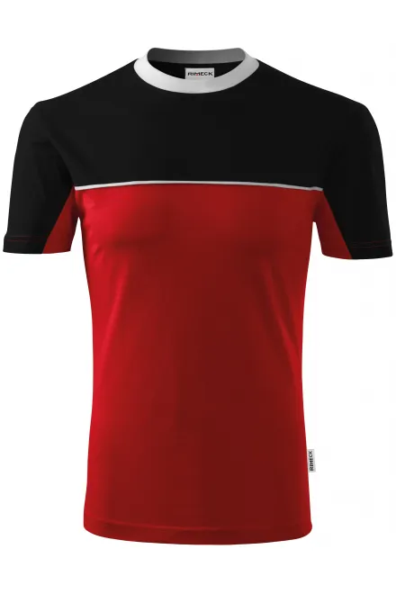 Tricou din bumbac în două culori - roșu, XL