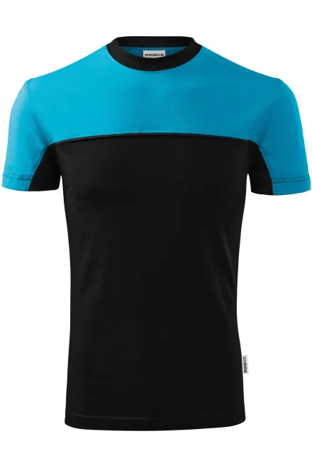 Tricou din bumbac în două culori - turcoaz, XL