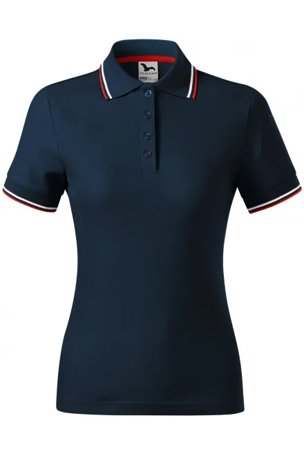 Tricou polo clasic de damă - albastru inchis, XL