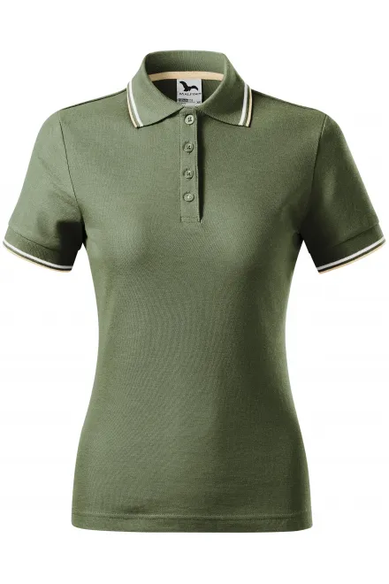 Tricou polo clasic de damă - khaki, XL