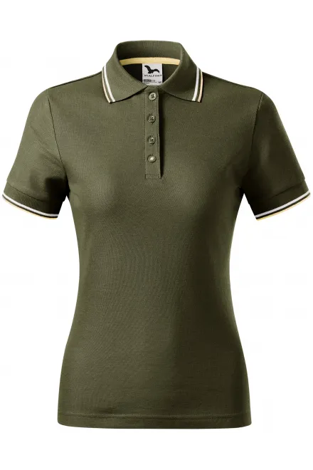 Tricou polo clasic de damă - military, XL