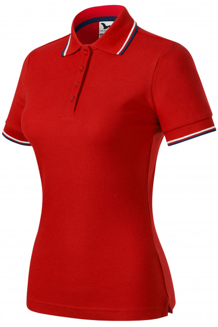 Tricou polo clasic de damă, roșu, tricouri pentru imprimare