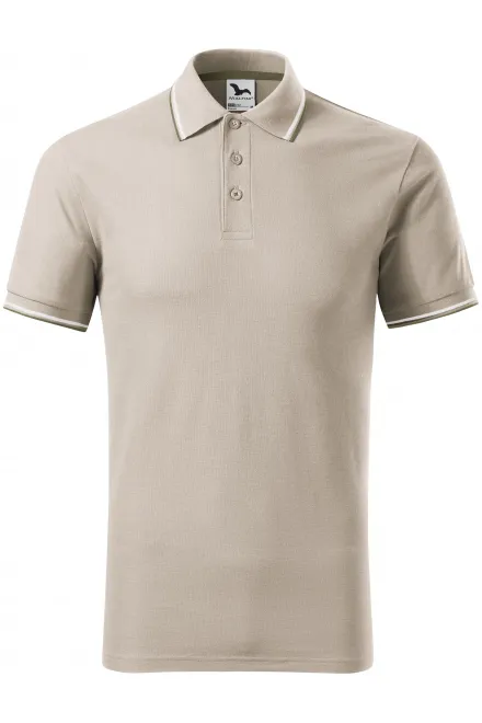 Tricou polo clasic pentru bărbați - gri ca gheața, S