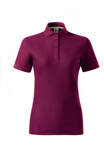 Tricou polo dama din bumbac organic - fucsie, 2XL