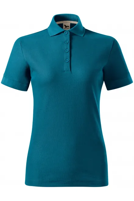 Tricou polo dama din bumbac organic - petrol blue, 2XL