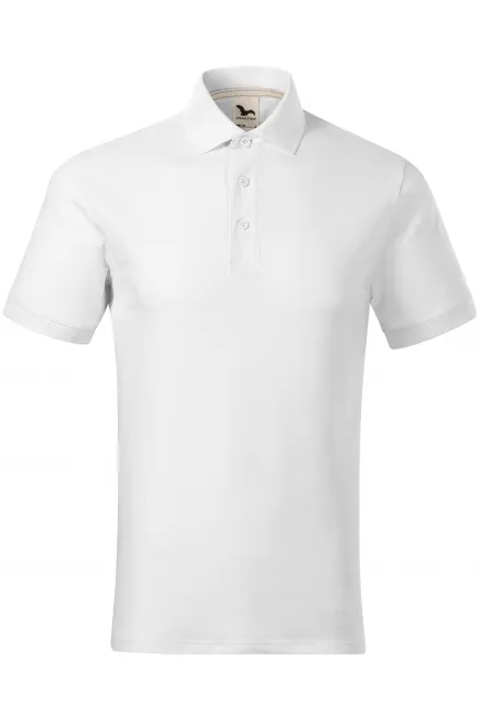 Tricou polo pentru bărbați din bumbac organic - alb, XL