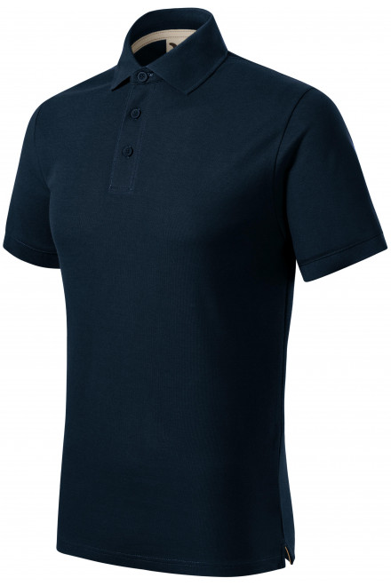 Tricou polo pentru bărbați din bumbac organic, albastru inchis, tricouri pentru bărbați