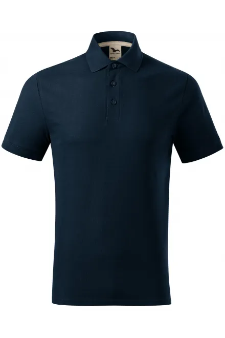 Tricou polo pentru bărbați din bumbac organic - albastru inchis, XL