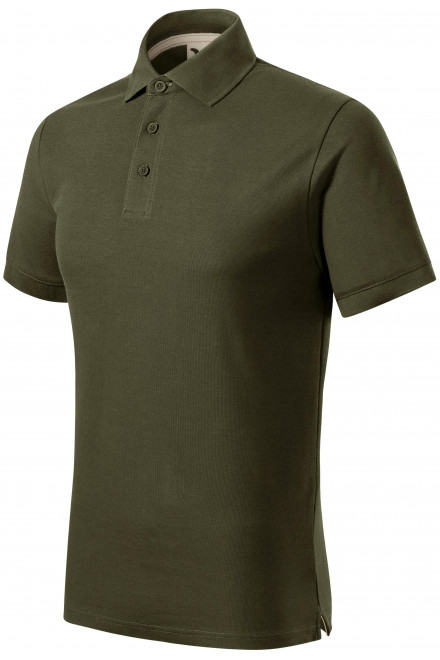 Tricou polo pentru bărbați din bumbac organic, military, tricouri pentru imprimare