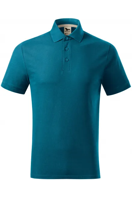 Tricou polo pentru bărbați din bumbac organic - petrol blue, XL