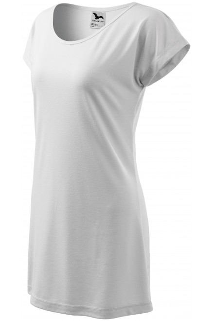 Tricou / rochie lungă pentru femei, alb