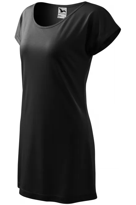 Tricou / rochie lungă pentru femei, negru