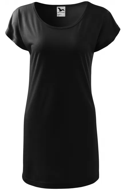 Tricou / rochie lungă pentru femei - negru, M