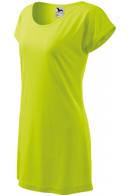 Tricou / rochie lungă pentru femei, verde lime