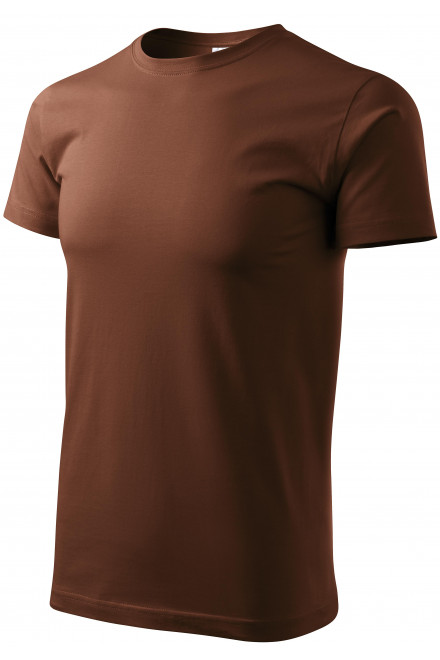 Tricou simplu pentru bărbați, ciocolată, tricouri maro