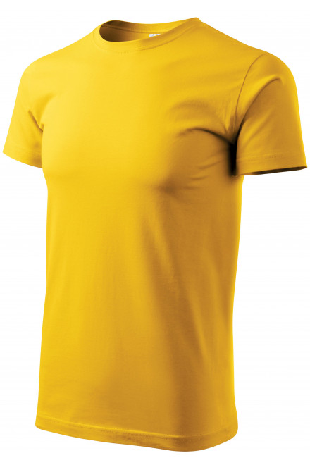 Tricou simplu pentru bărbați, galben, tricouri pentru imprimare