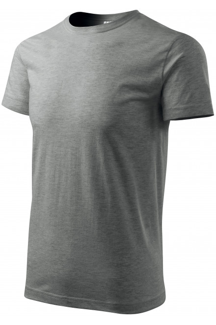 Tricou simplu pentru bărbați, marmură gri închis, tricouri gri