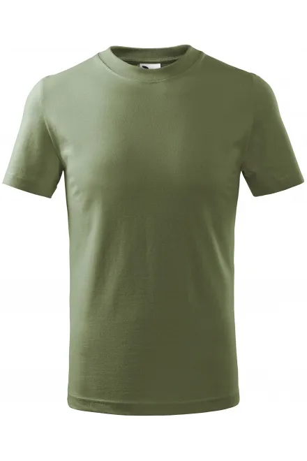 Tricou simplu pentru copii - khaki, 134 cm / 8 ani