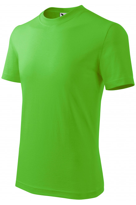 Tricou simplu pentru copii, măr verde, tricouri pentru copii