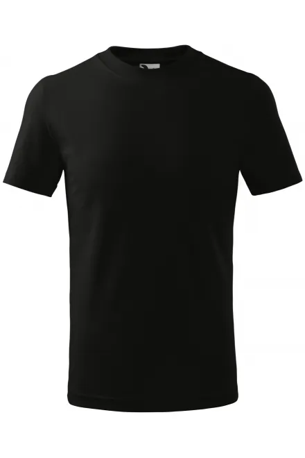 Tricou simplu pentru copii - negru, 134 cm / 8 ani