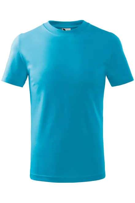 Tricou simplu pentru copii - turcoaz, 134 cm / 8 ani