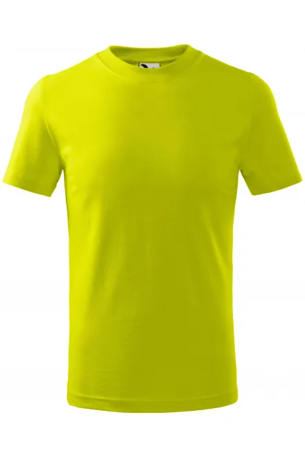 Tricou simplu pentru copii - verde lime, 134 cm / 8 ani