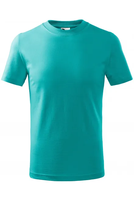 Tricou simplu pentru copii - verde smarald, 134 cm / 8 ani