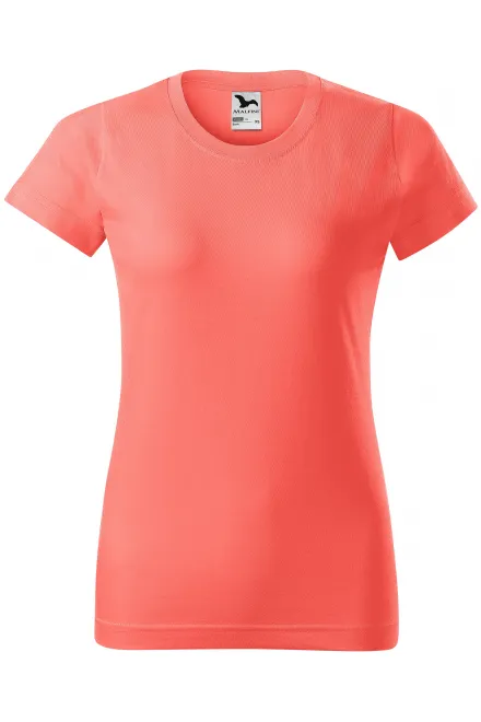 Tricou simplu pentru femei - coral, XS
