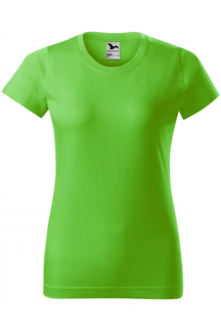 Tricou simplu pentru femei - măr verde, XS