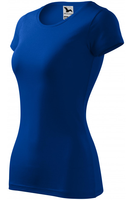 Tricou slim fit pentru femei, albastru regal, tricouri fără imprimare