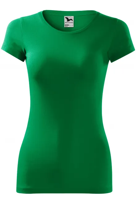 Tricou slim fit pentru femei - iarba verde, XS